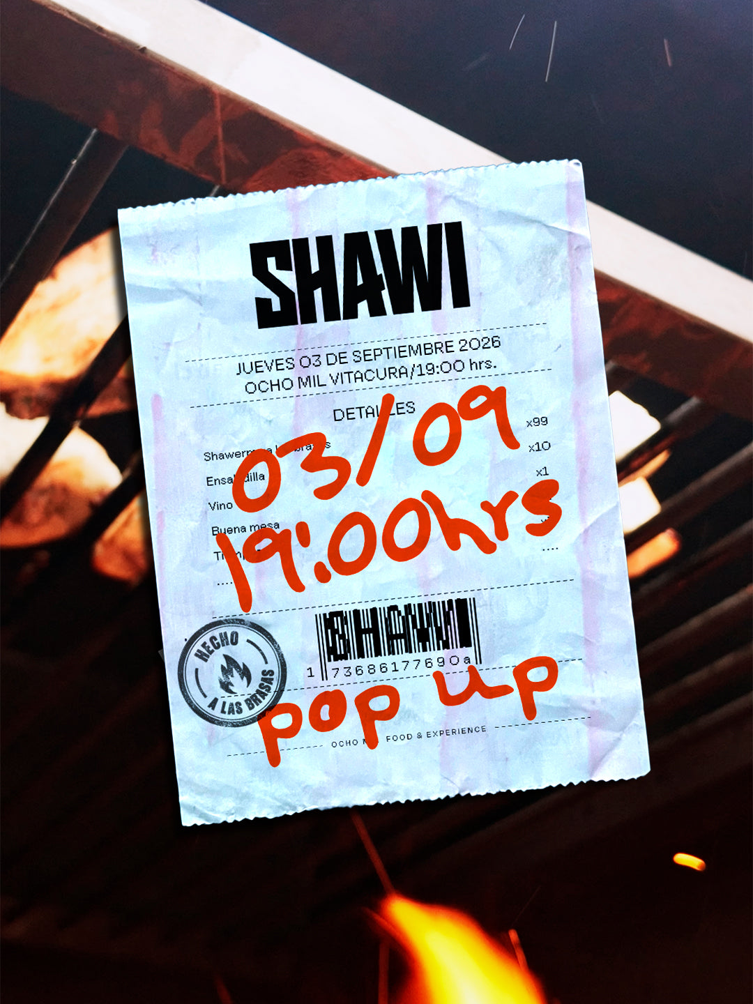 Pop Up Shawi - 3 de septiembre